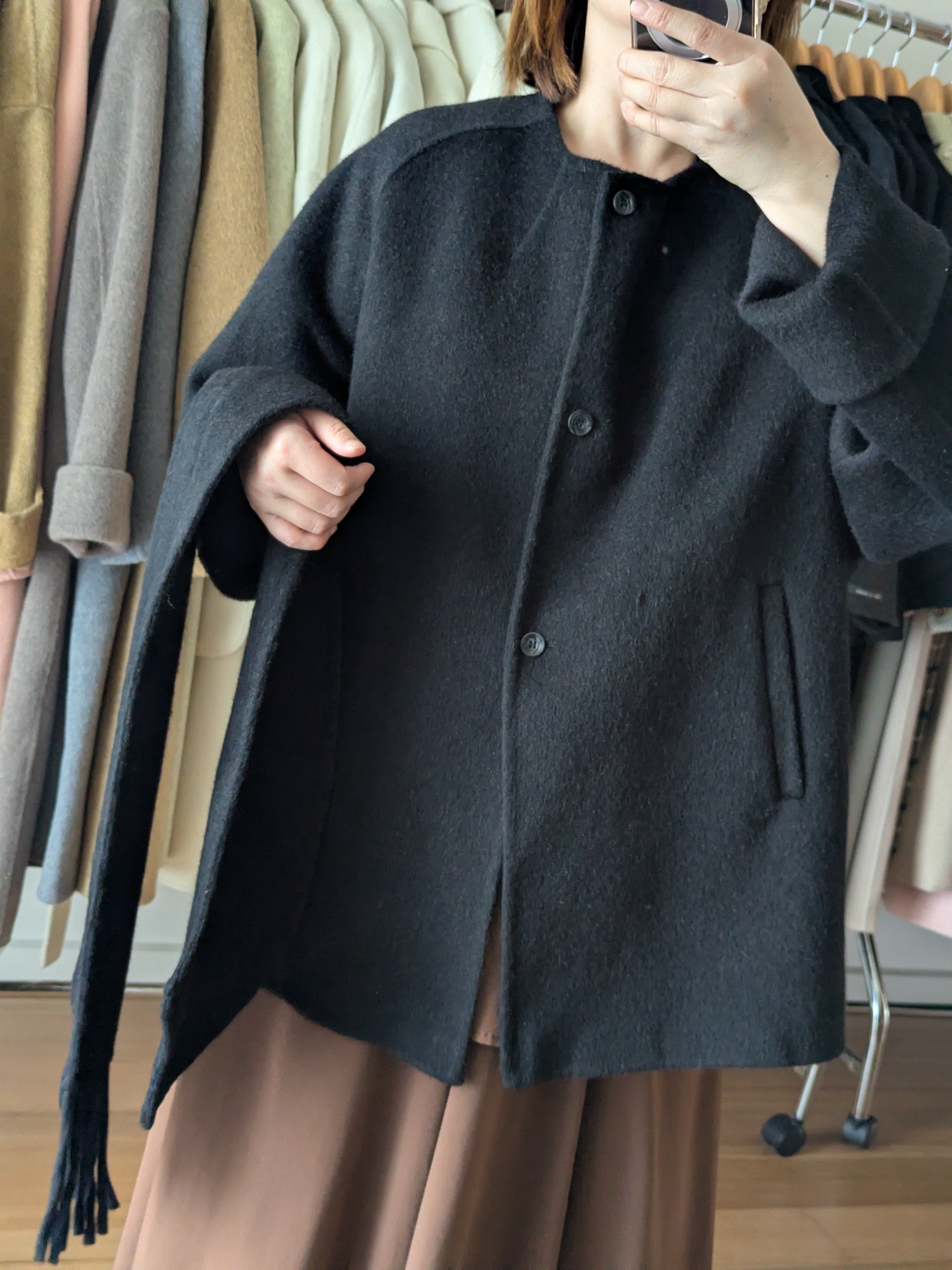 Brand New Pure Wool Coat FREE SHIPPING High Quality Wool 125 Size M 10-14 With Scarf