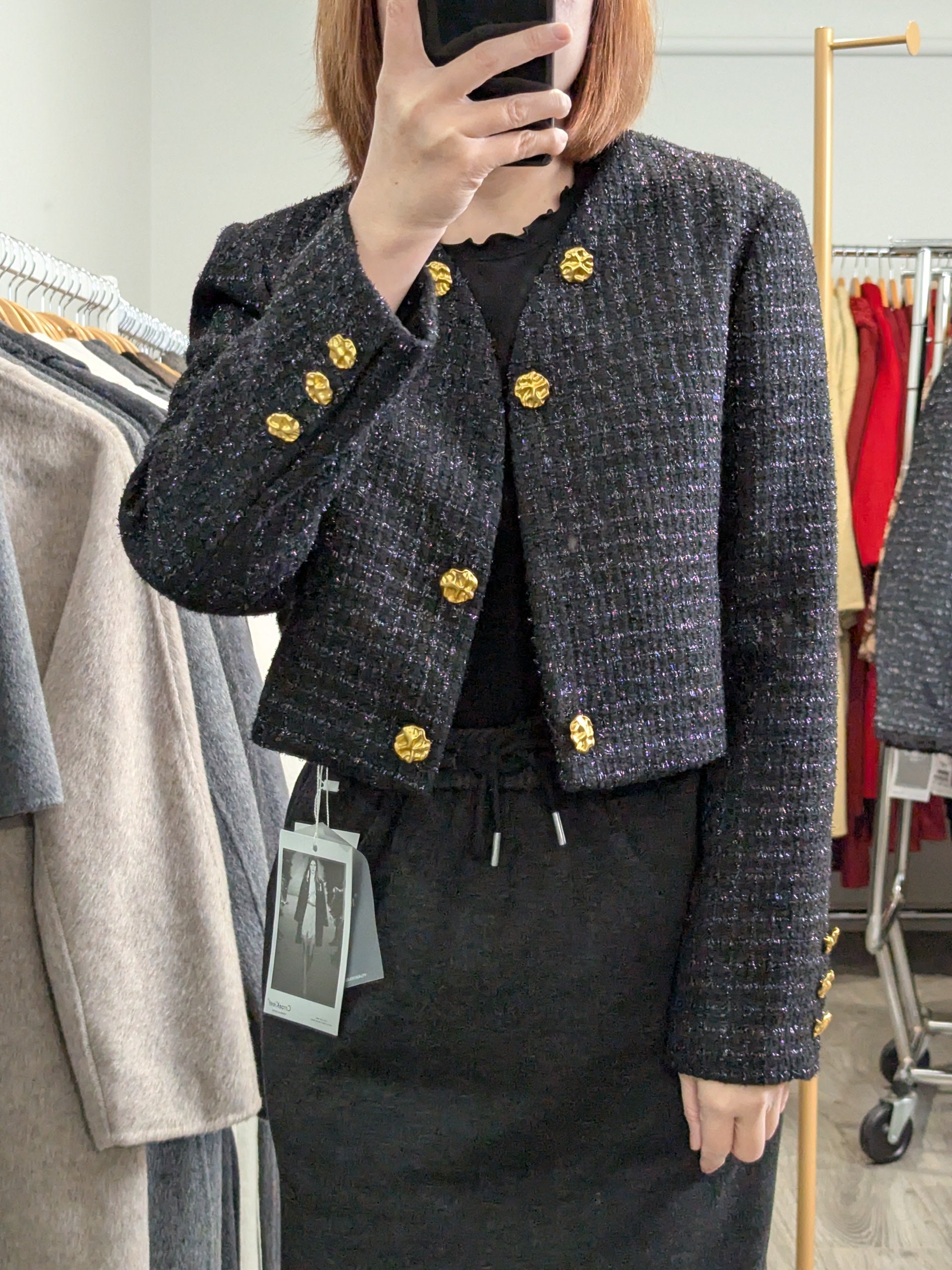 207 Goose Down Tweed Jacket