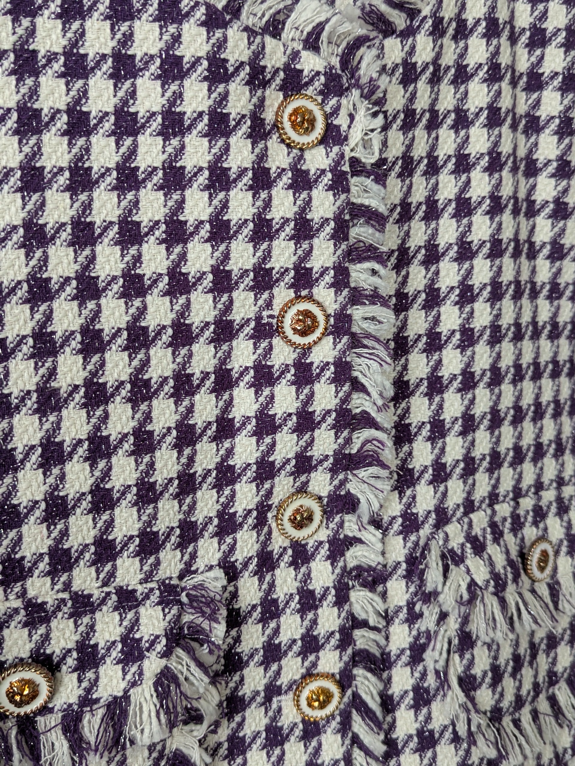 Goose Down Tweed Jacket 133 Size 8-10