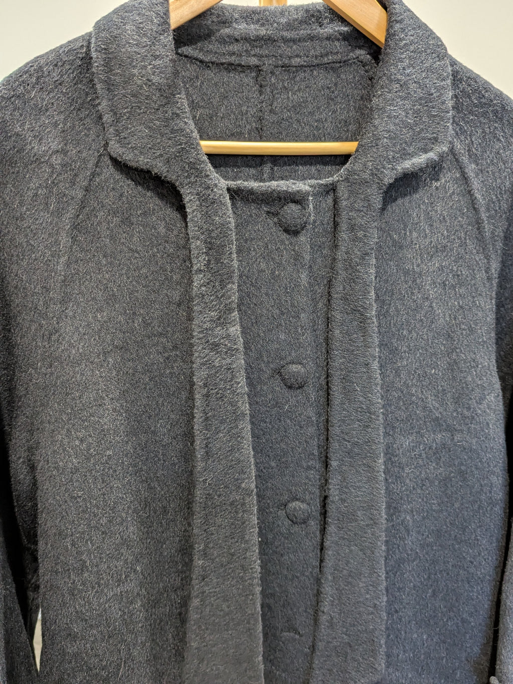 157 68% Wool Coat Charcoal M 8-12