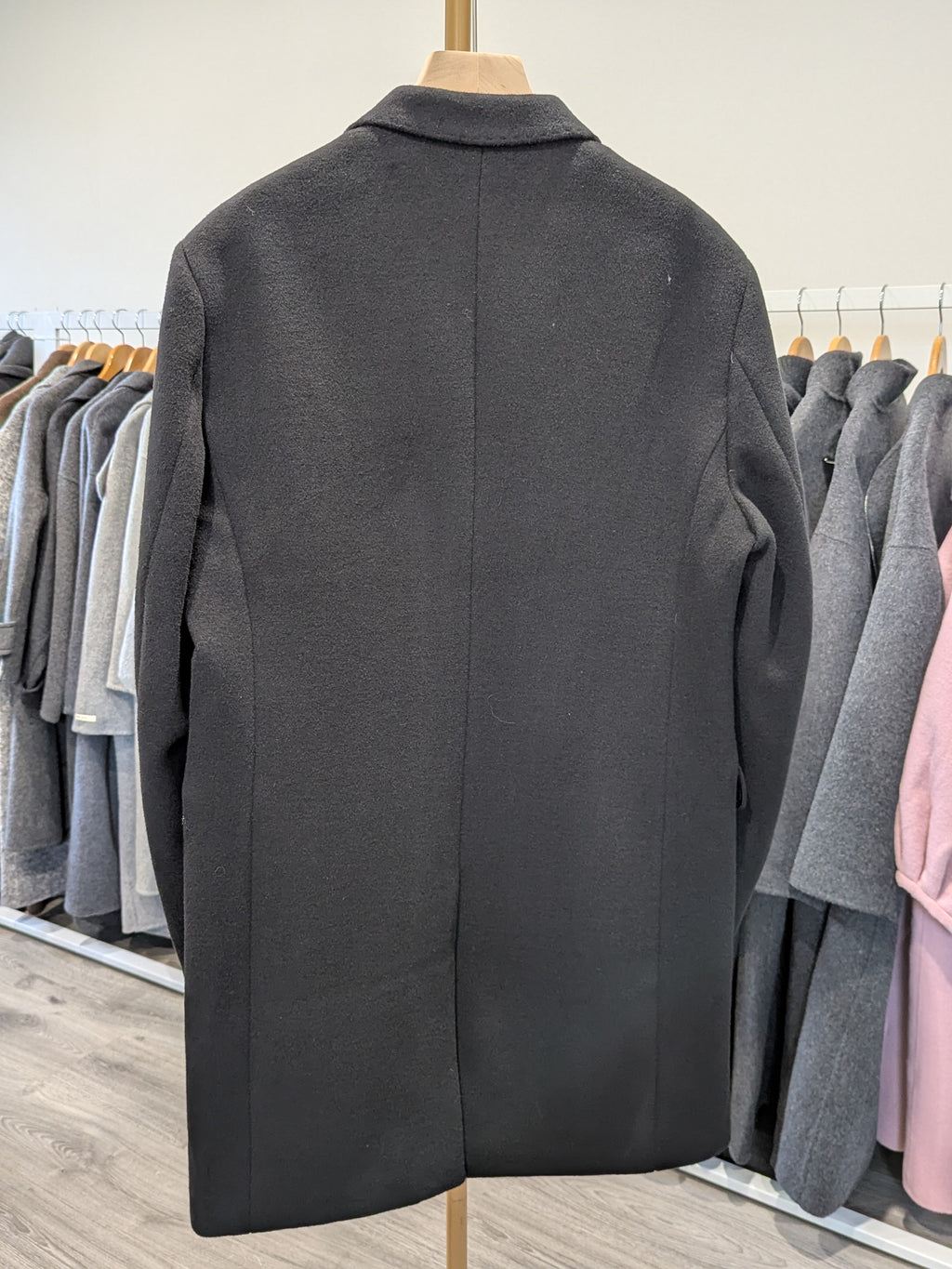 022 Men's 100% Wool Coats Black Brown