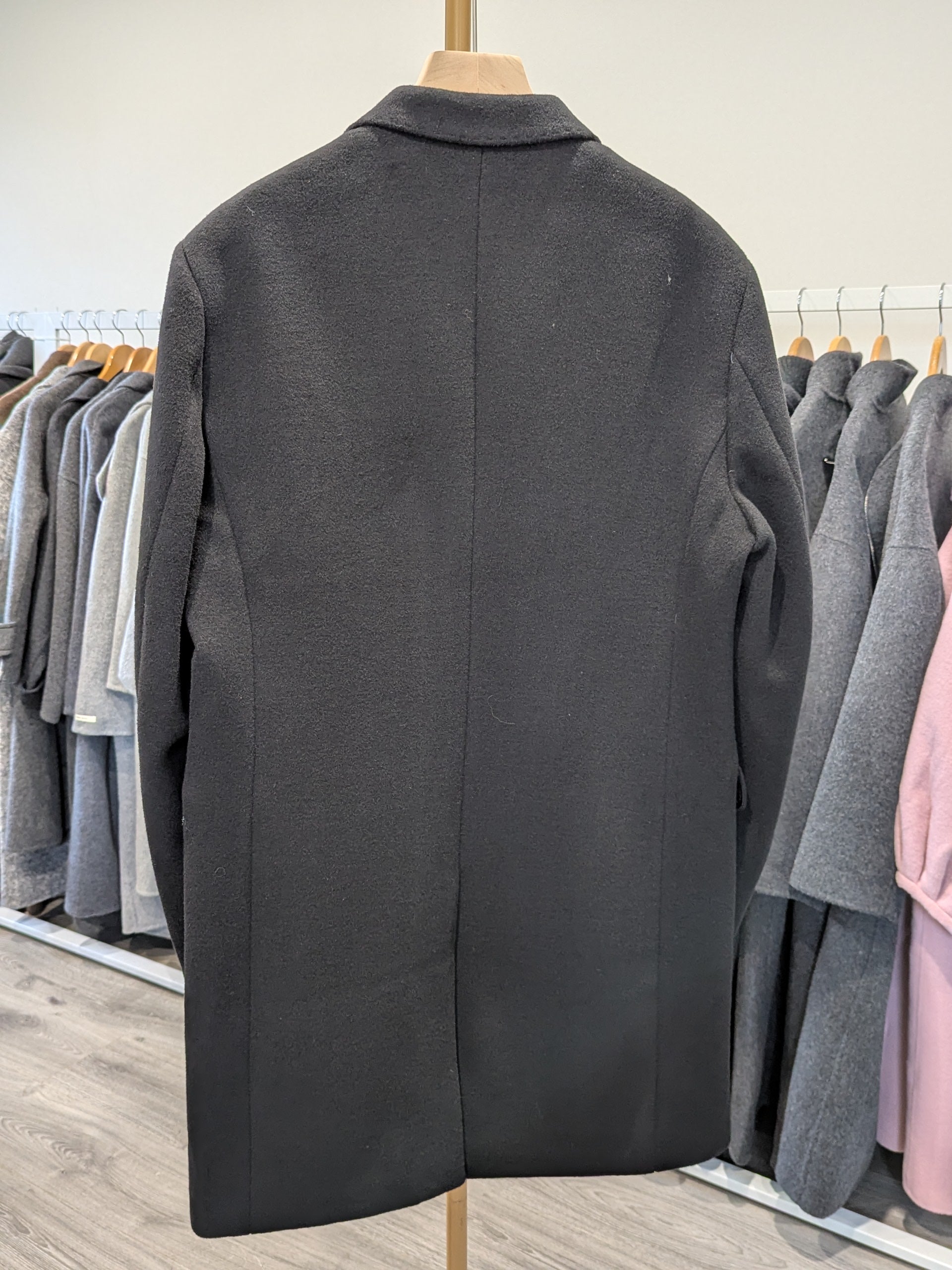 022 Men's 100% Wool Coats Black Brown