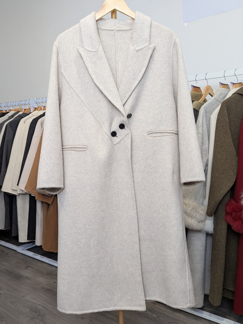 121 100% Wool Coat Beige