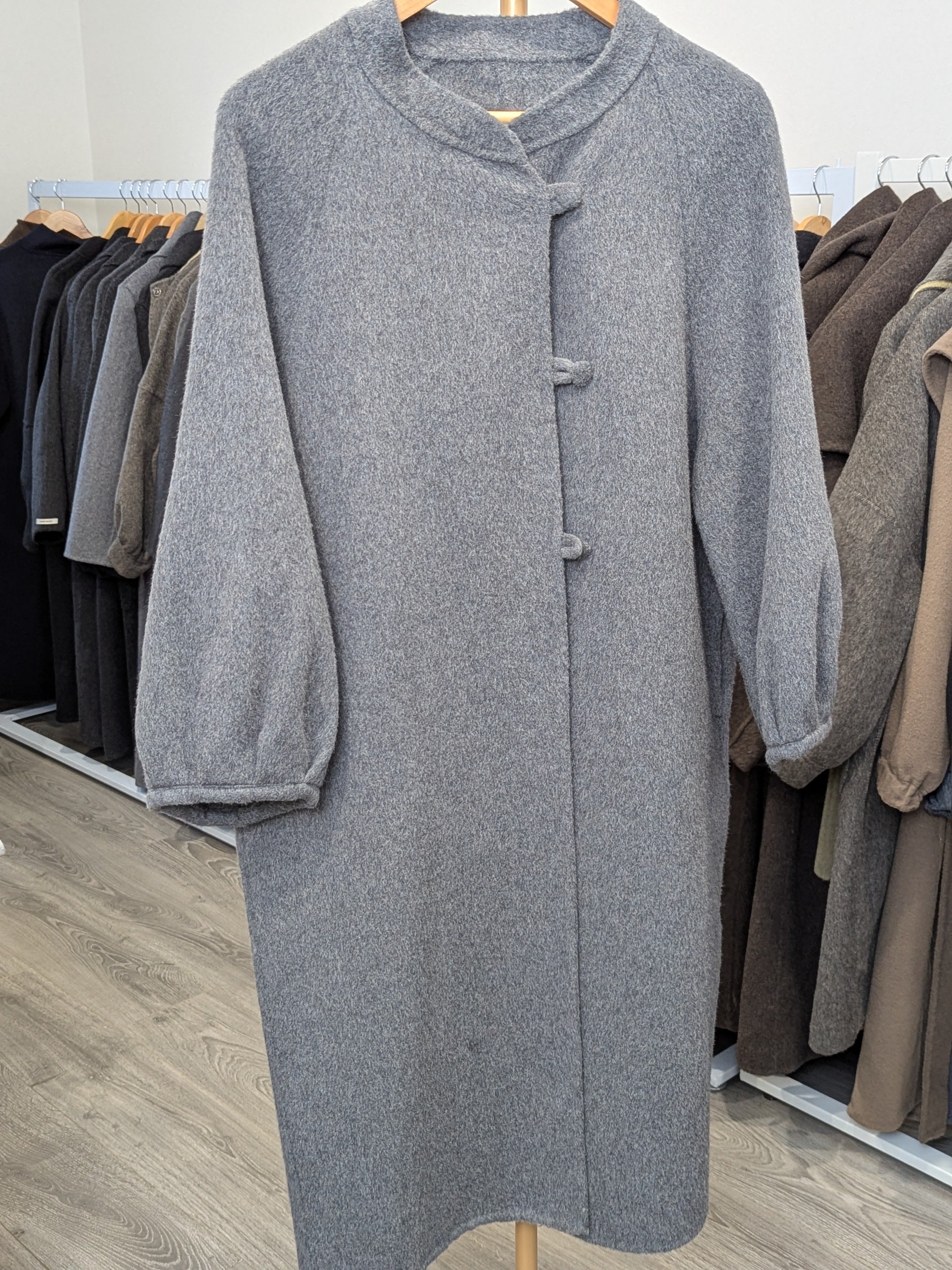180 70% Wool Coat Beige Light grey Dark grey M 10-14