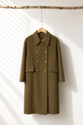 028 100% Wool Coat Army Green S 8-10 M 12-14