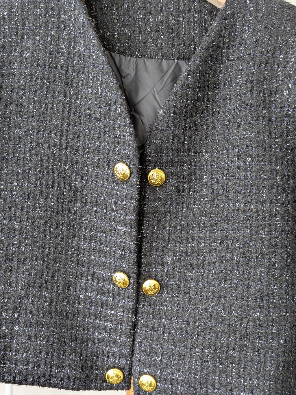 Goose Down Tweed Jacket 139 Size 8-10