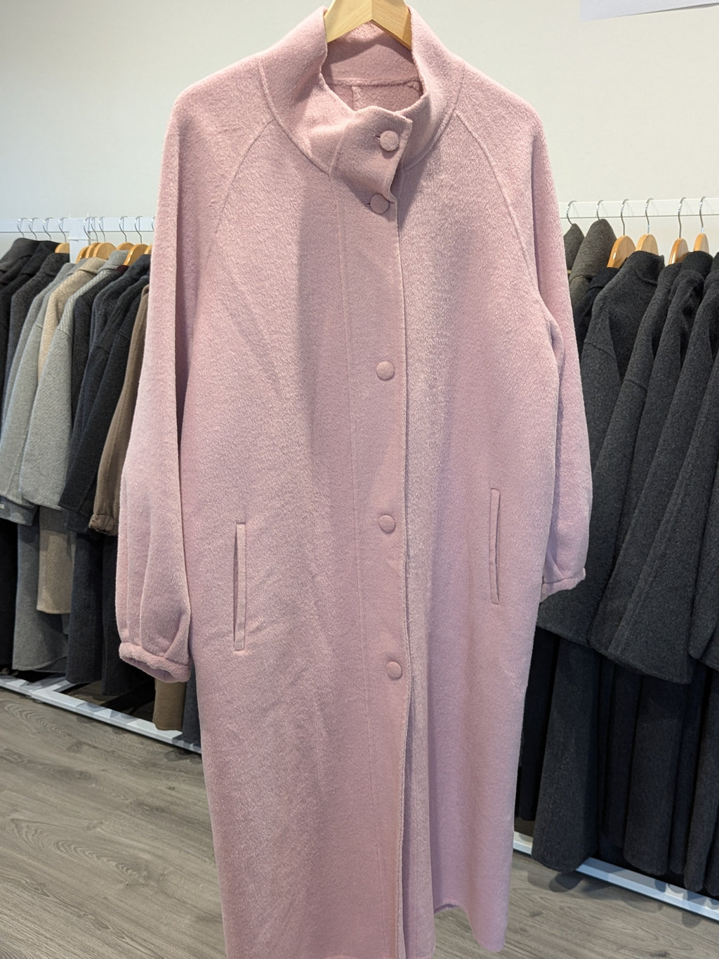 198 100% Wool Coat Pink M 10-14