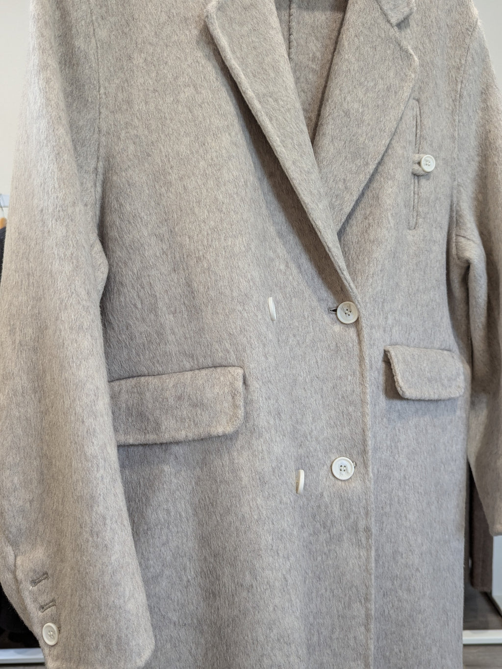 137 100% Wool Coat Oat M 12-16