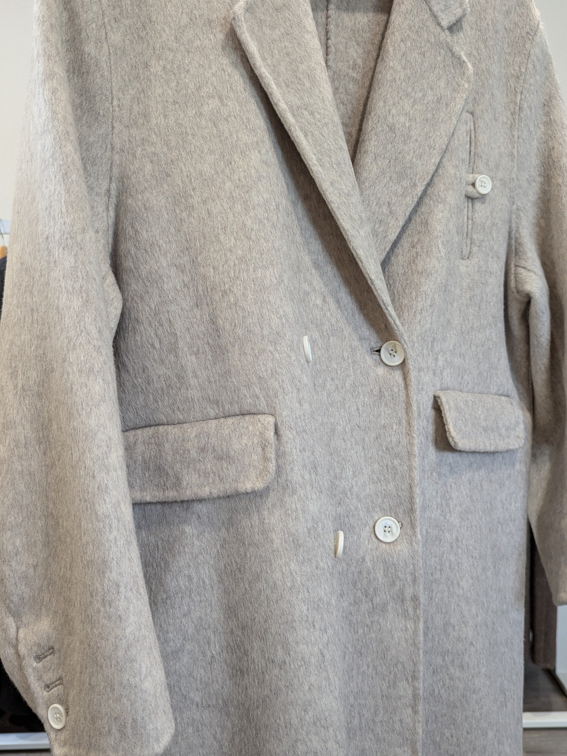 137 100% Wool Coat Oat M 12-16