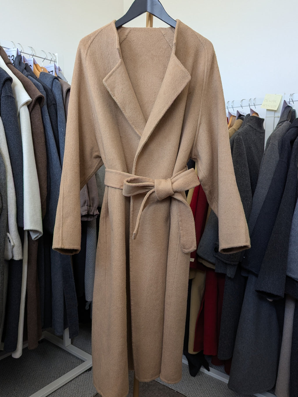 297 100% Wool Coat S 10-12 M 14-16 Light camel