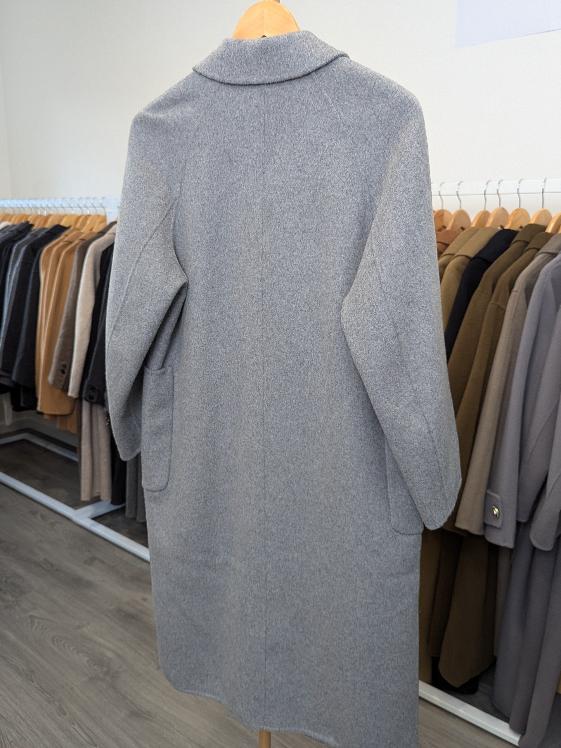 031 100% Wool Coat Grey
