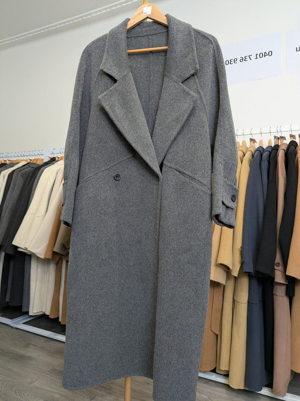 131 70% Wool Coat Grey S 10-14