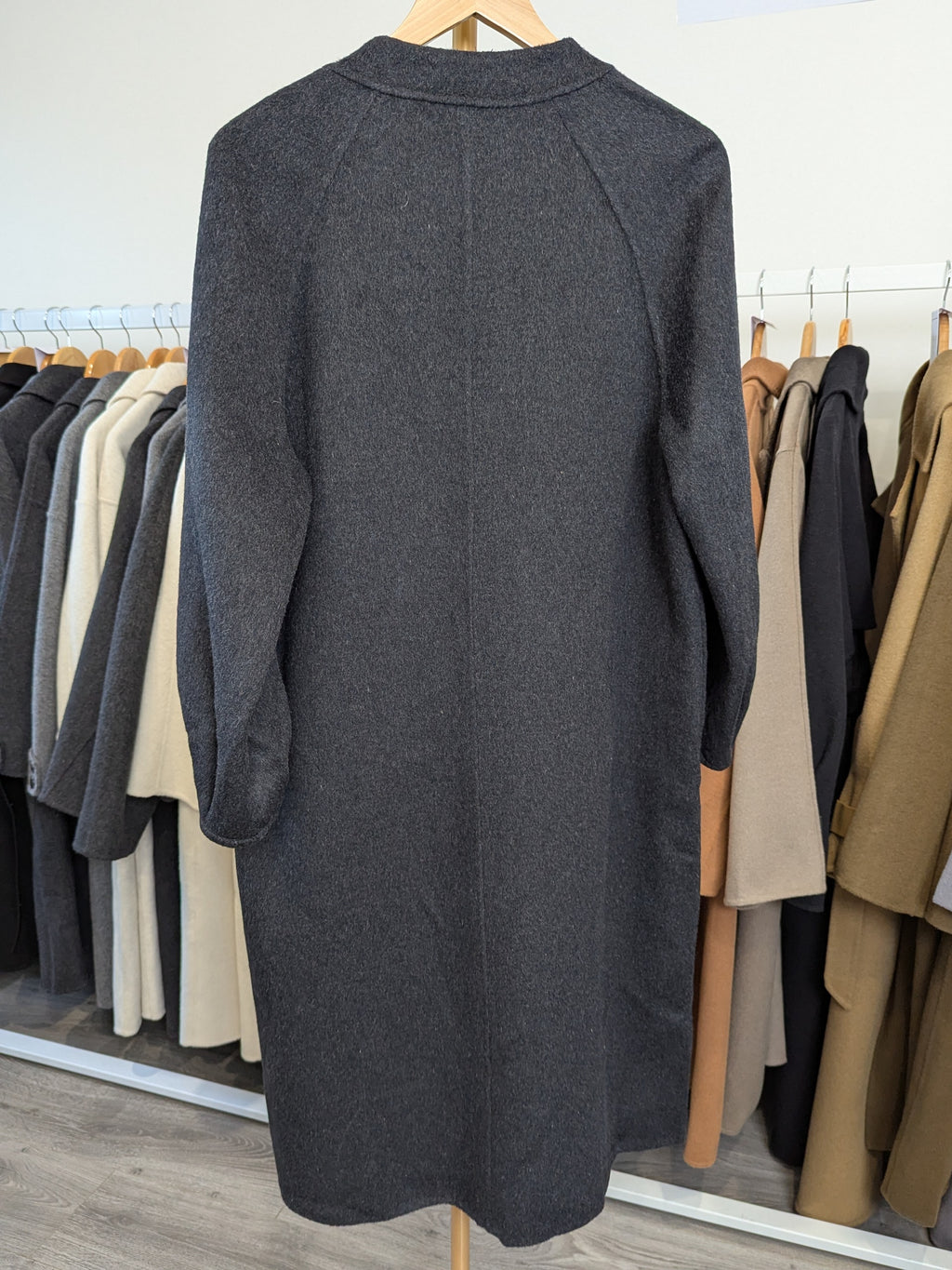 181 70% Wool Coat Light Grey & Grey & Charcoal