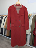 134 70% Wool Coat Red
