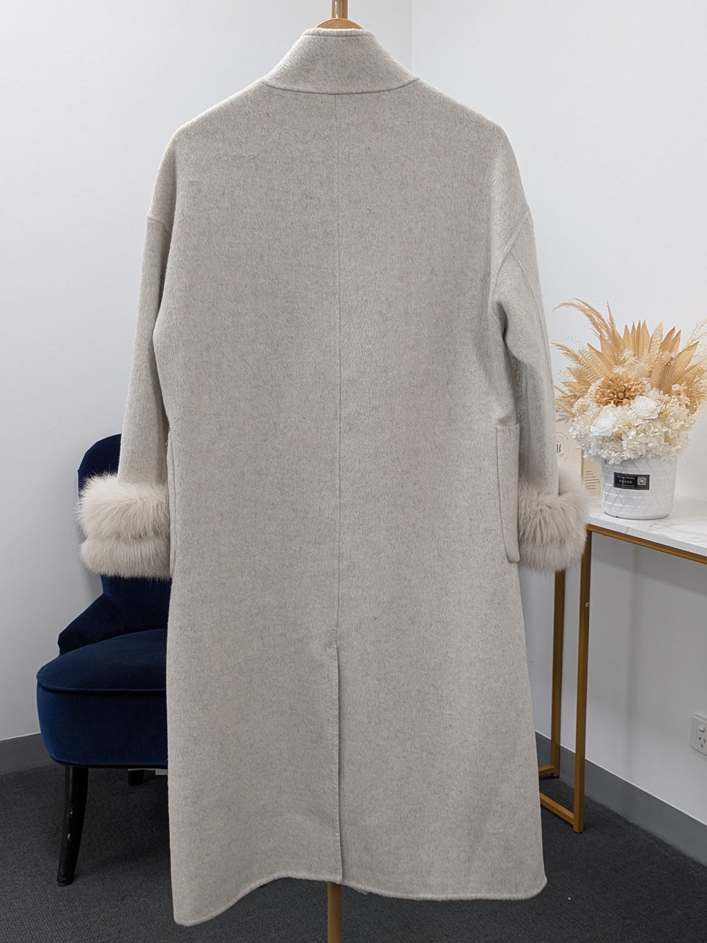 Fur trims 100% Wool Coat Women Warehouse Try-On Welcome 248