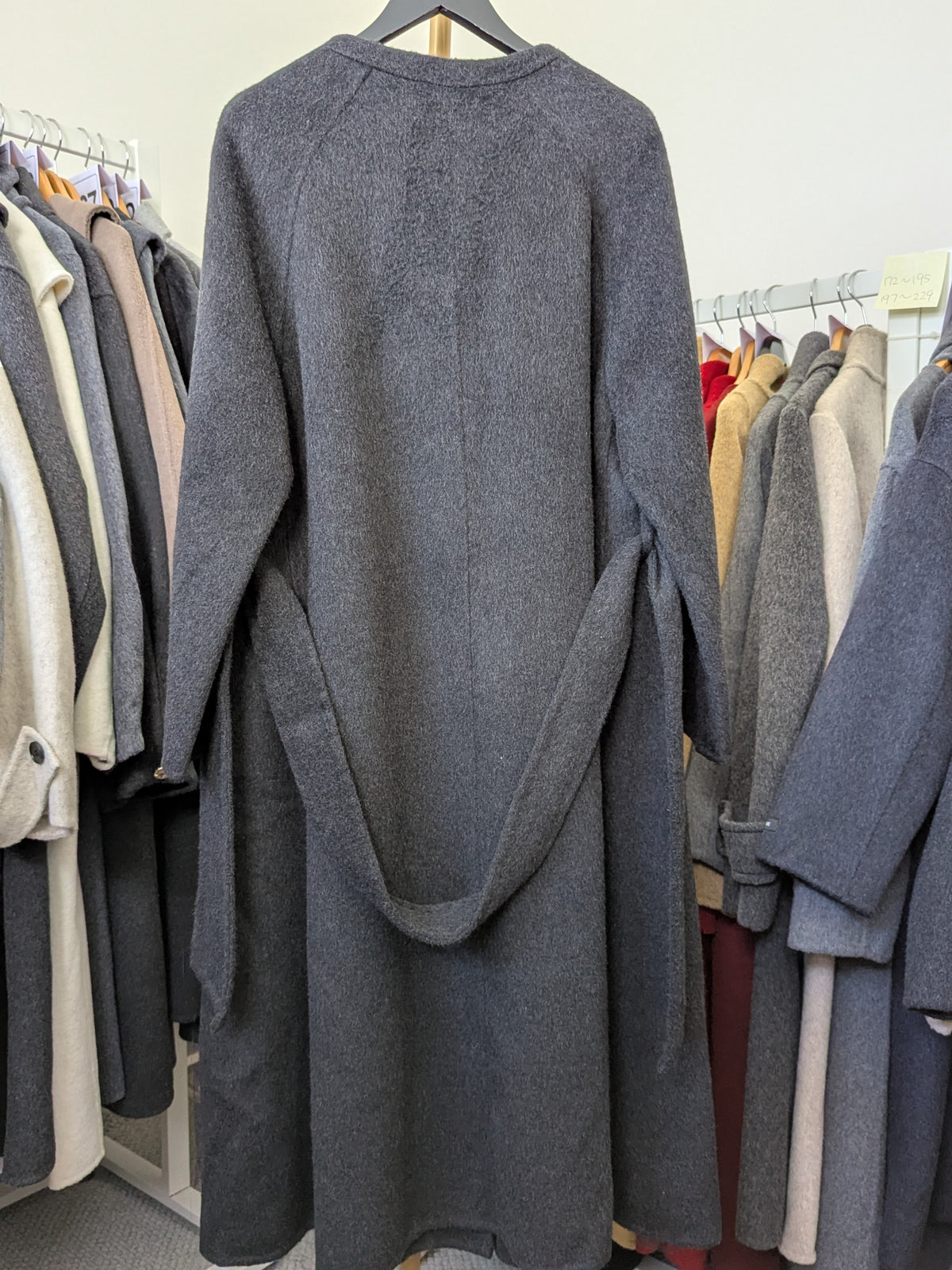 134 100% Wool Coat S 10-12 Dark Grey