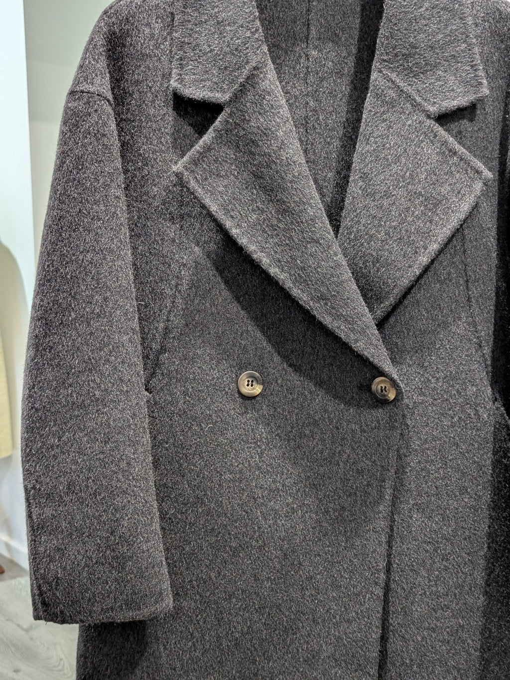 016 100% Wool Coat Charcoal