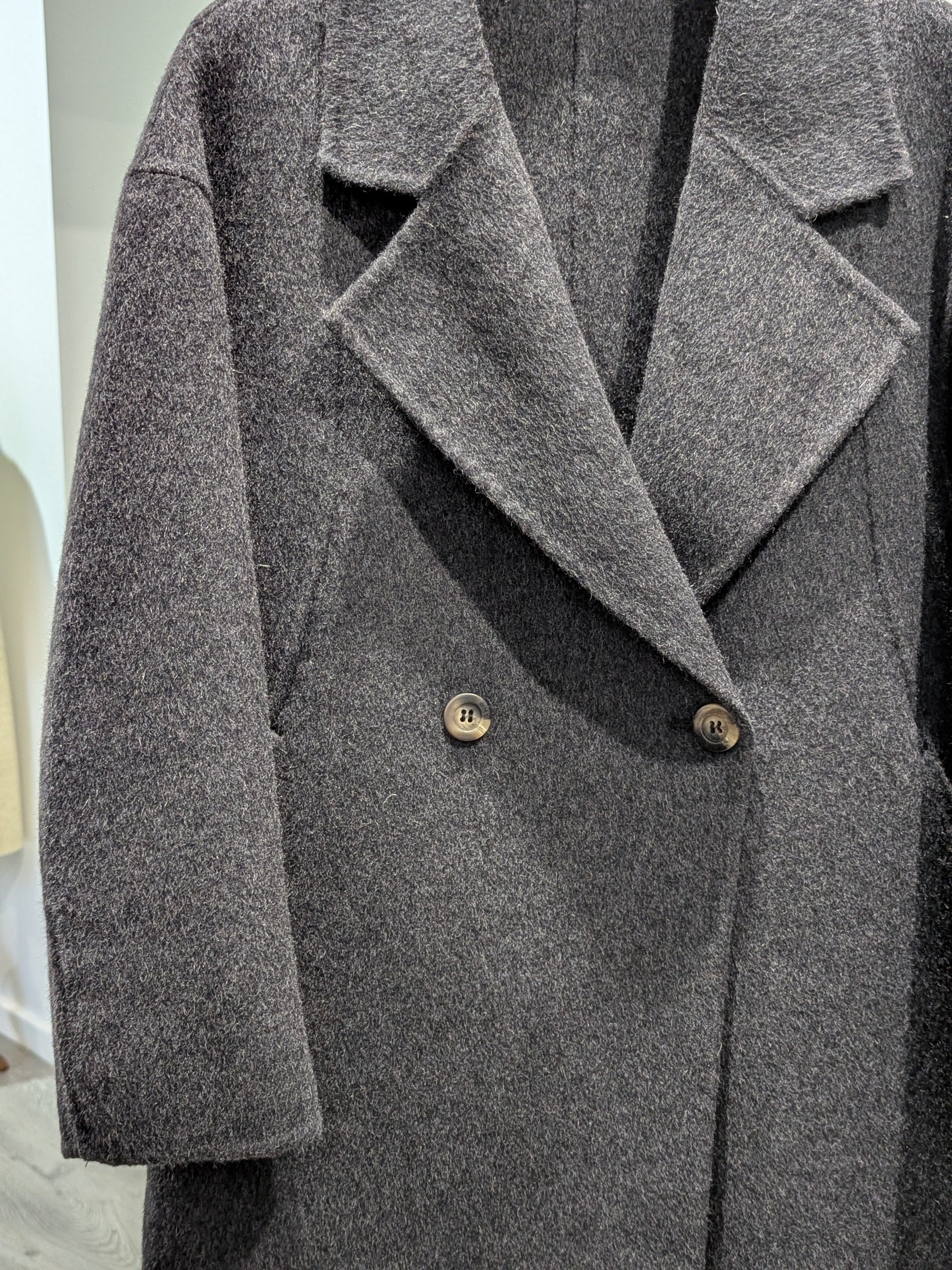 016 100% Wool Coat Charcoal