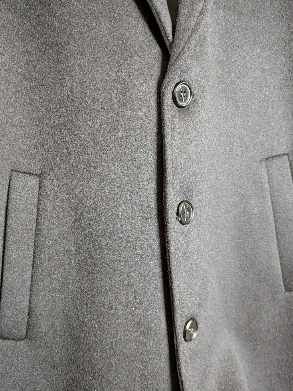 023 Long Men's 50% Wool Coats Black Grey