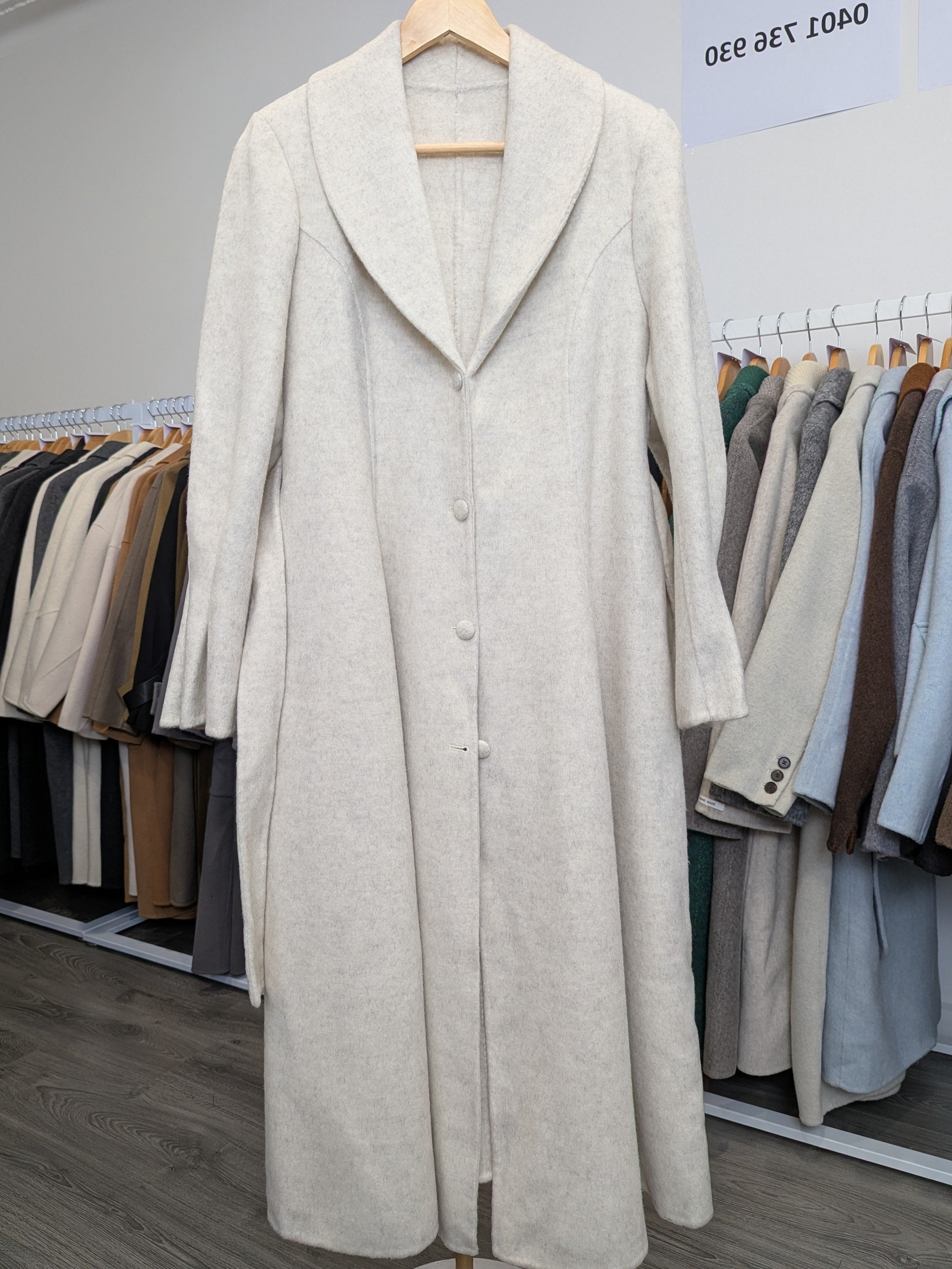 222 100% Wool Coat Beige M 10-12