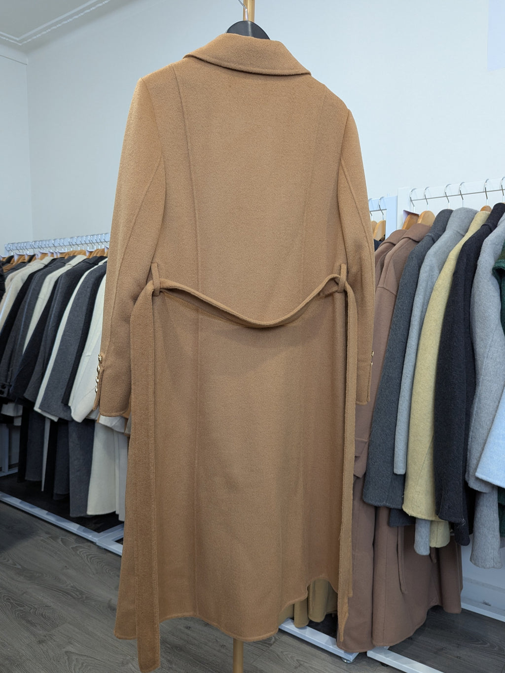 047 100% Wool Coat Camel S 4-6 M 6-8 L 8-10 Petite