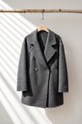 016 100% Wool Coat Dark Grey M 12-14 S 8-10