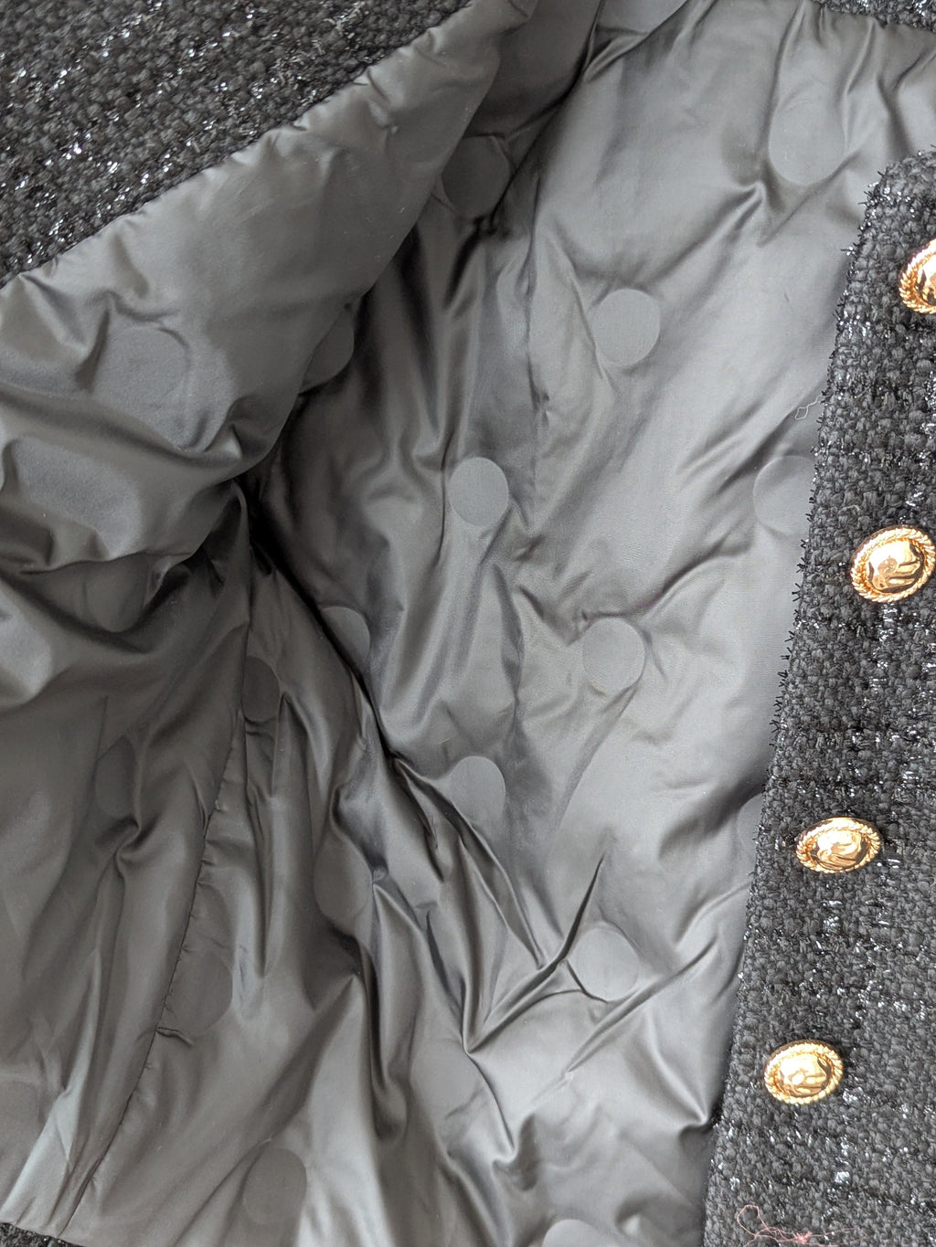 Goose Down Tweed Jacket 138 Size 8-10