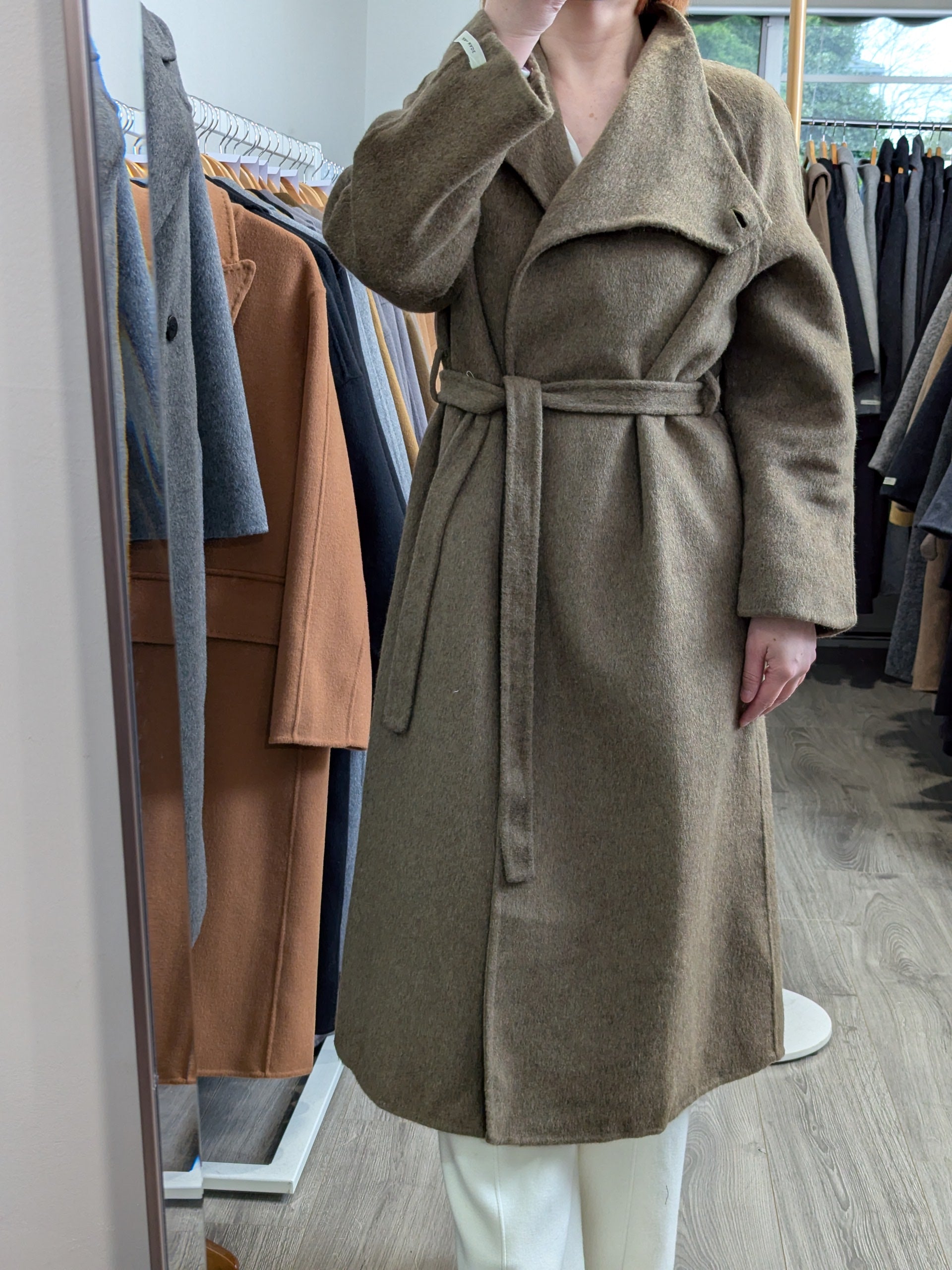 116 100% Wool Coat Olive