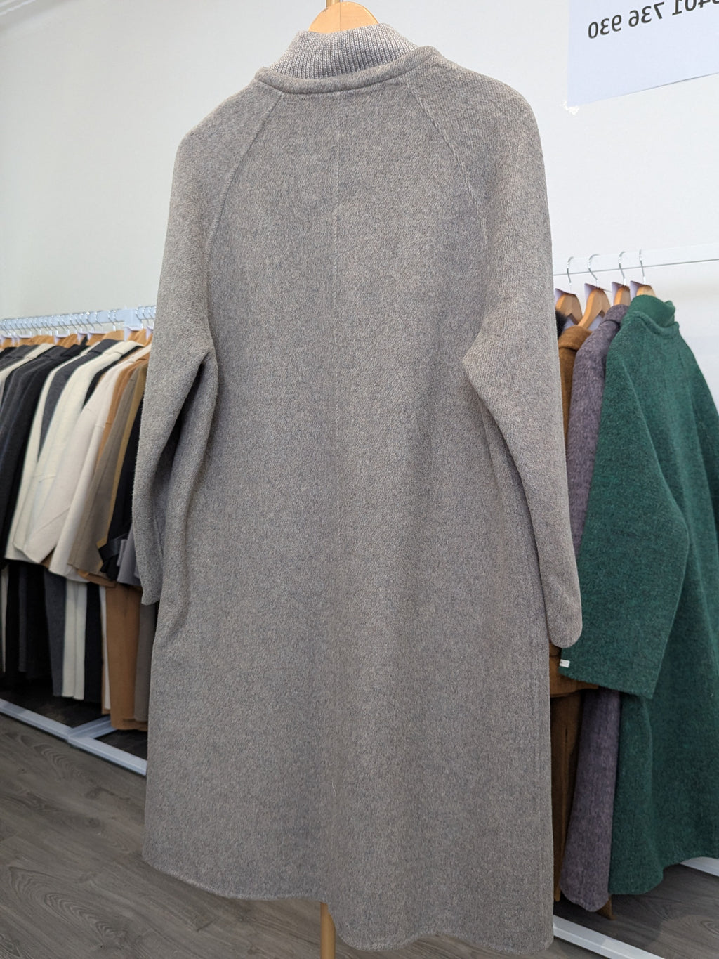 208 70% Wool Coat Grey S 10-12