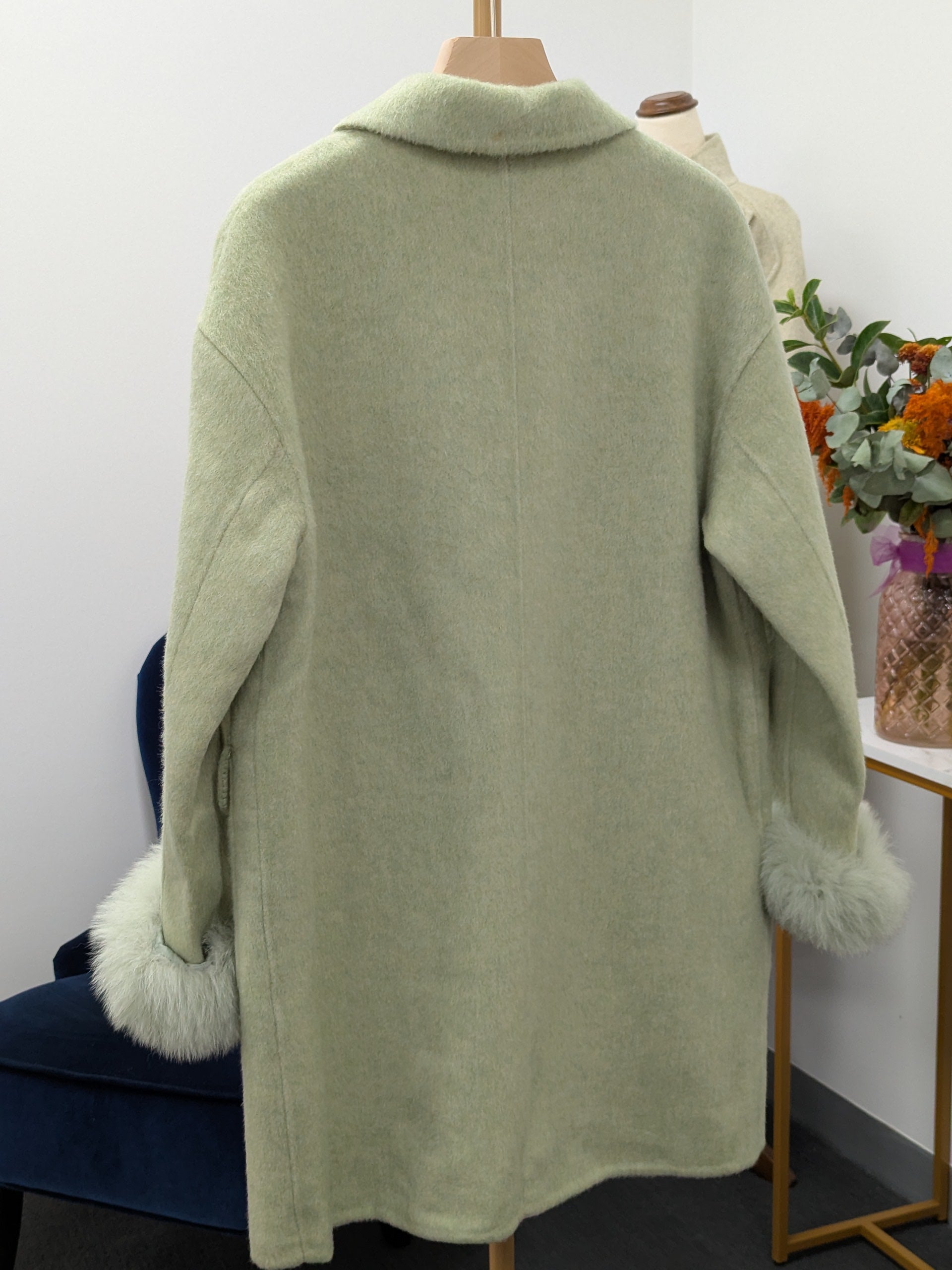 Women's Fur Collar Wool Coats Try-On Available 231 Size S6-8 M10-12 100% Wool