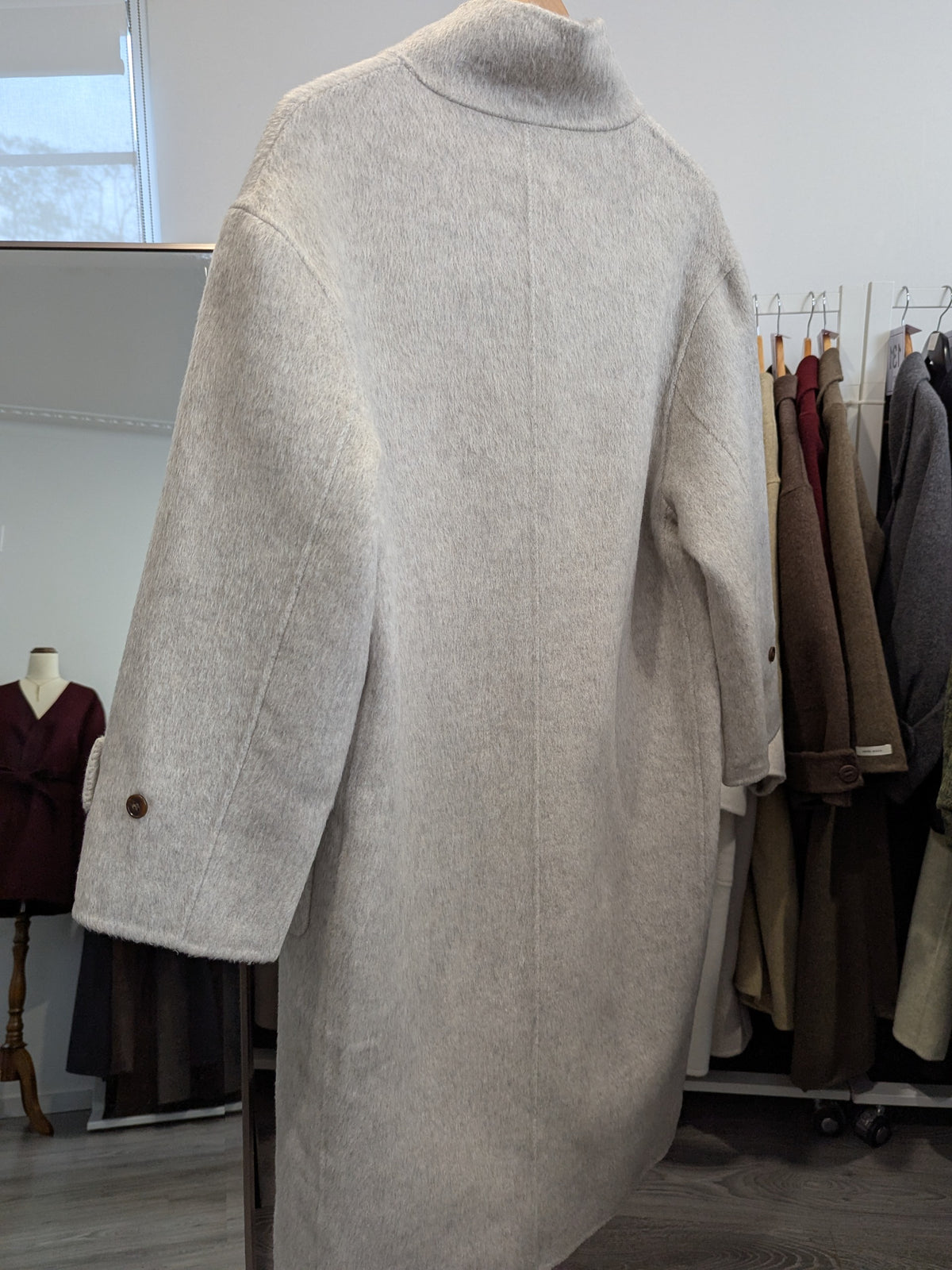 257 100% Wool Coat Oat M 10-14