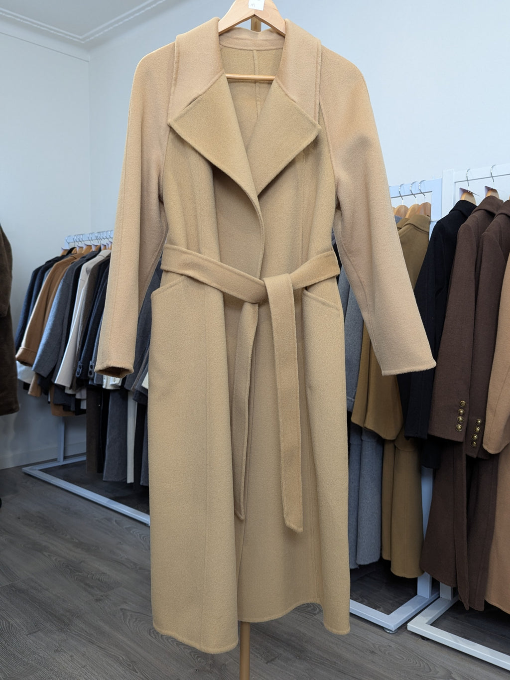 022 100% Wool Coat Light Camel M 12-14