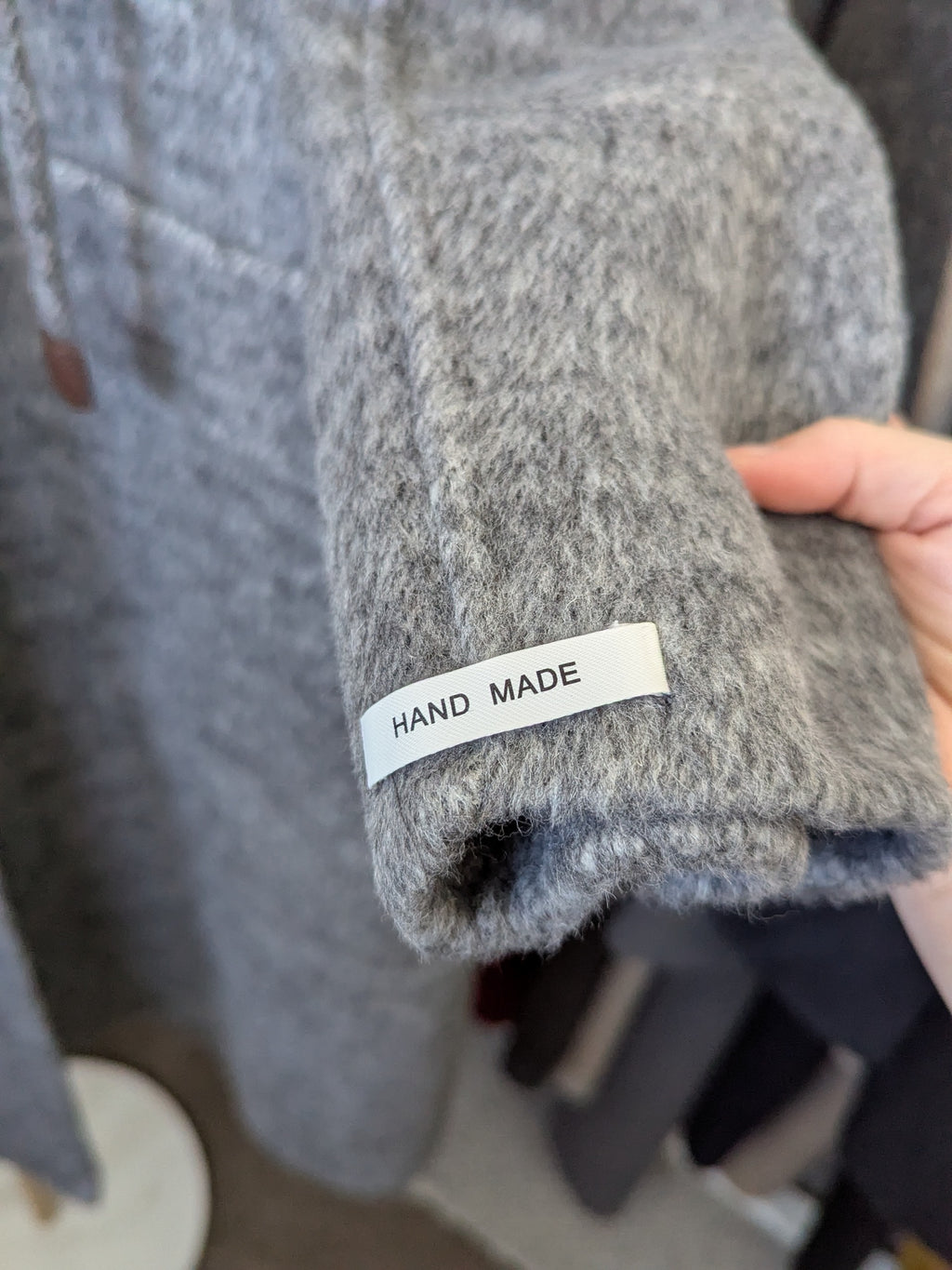 156 70% Wool Coat Grey M 10-14