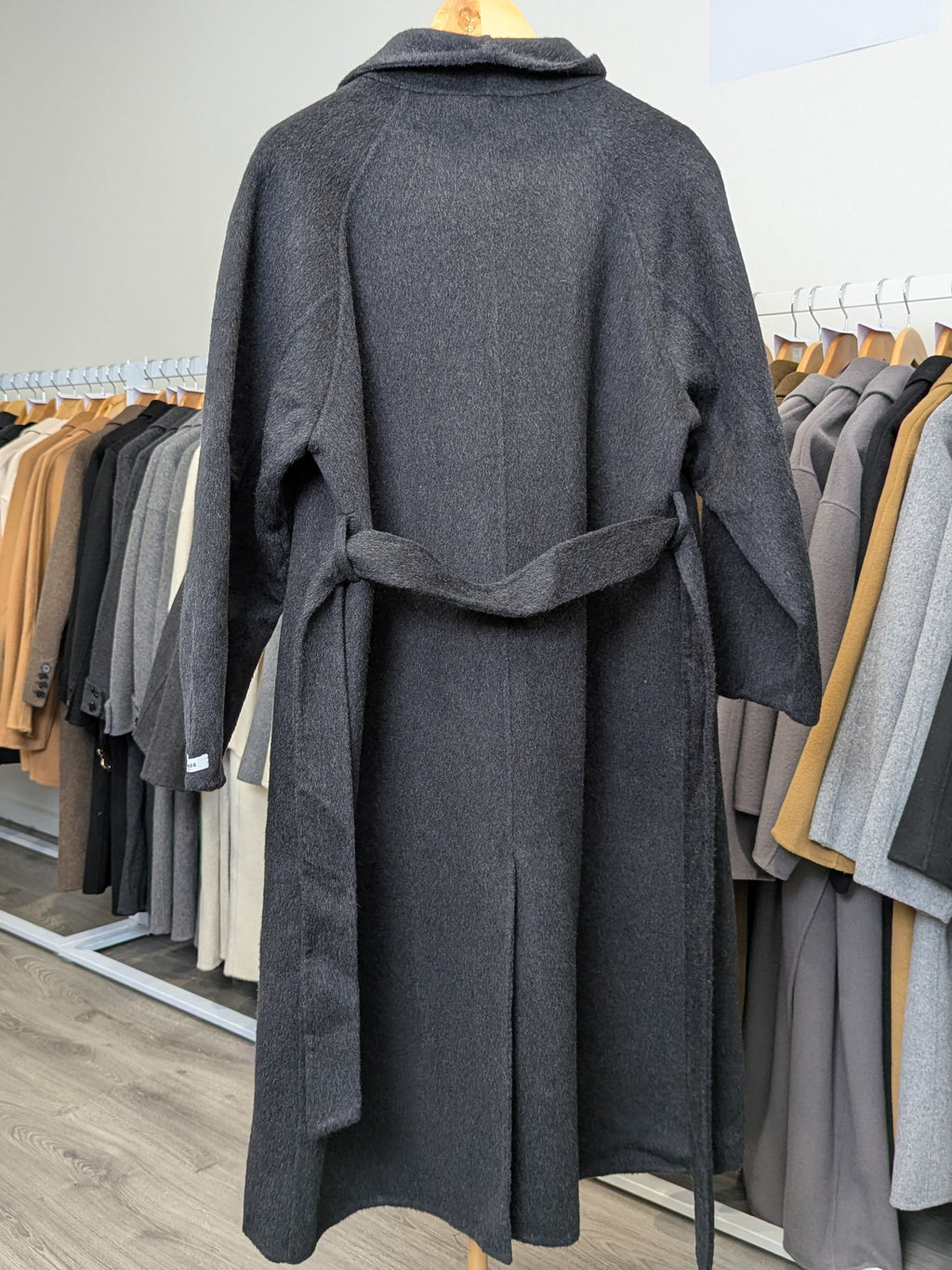 114 70% Wool Coat Charcoal
