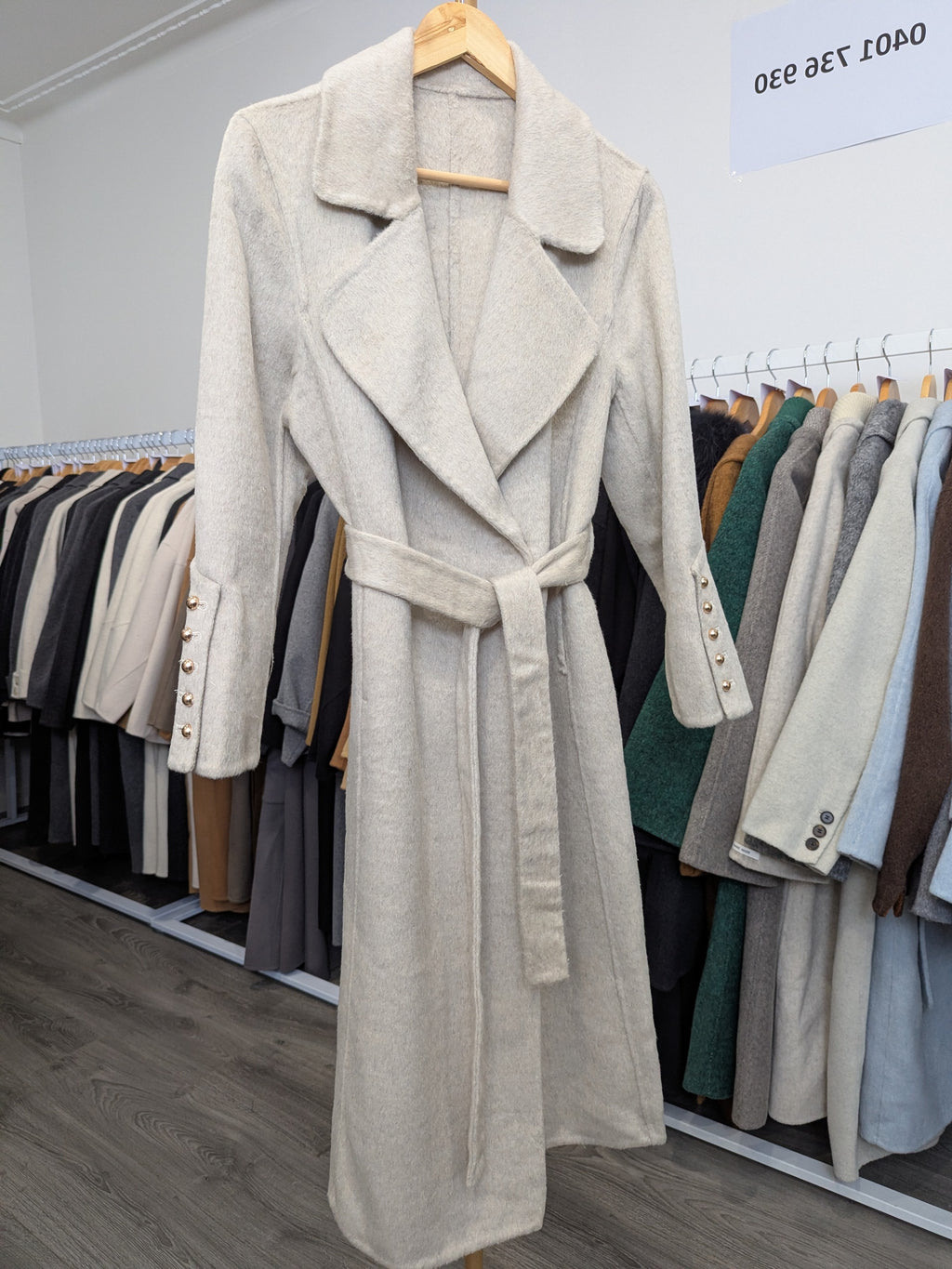 221 70% Wool Coat Beige M 10-12