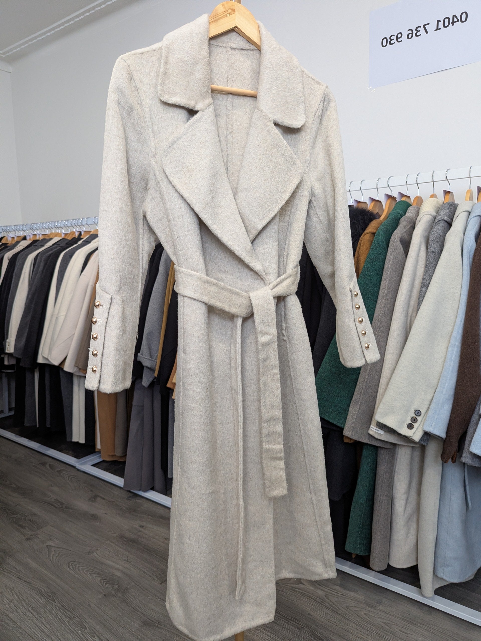221 70% Wool Coat Beige M 10-12
