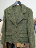 060 100% Wool Coat Green S 6-8
