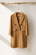 026 100% Wool Coat Camel Size S 8-10 M 12-14
