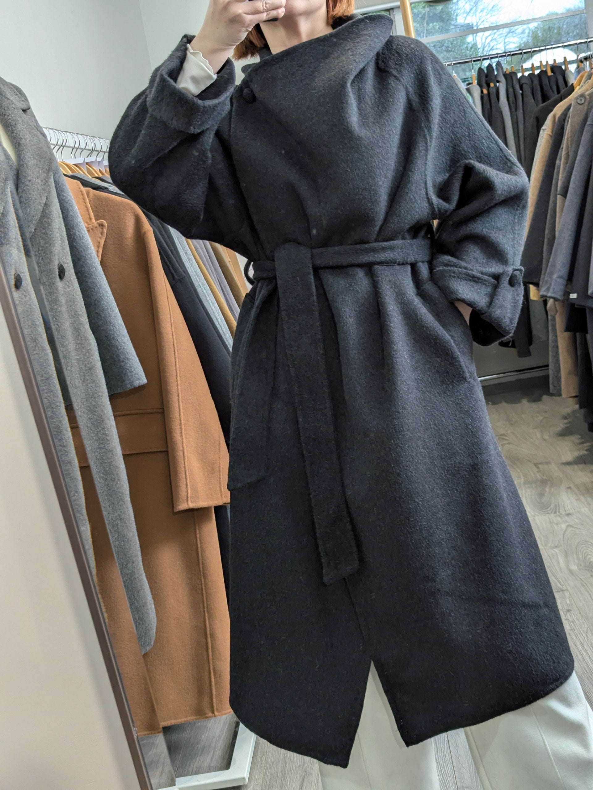 122 67% Wool Coat Charcoal