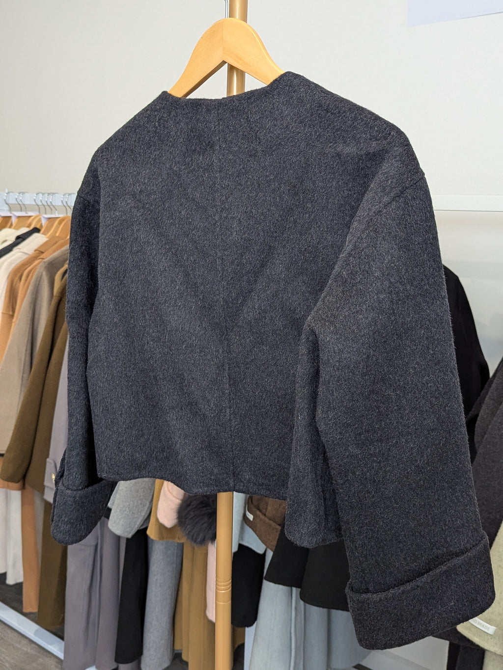 102 100% Wool Coat Charcoal