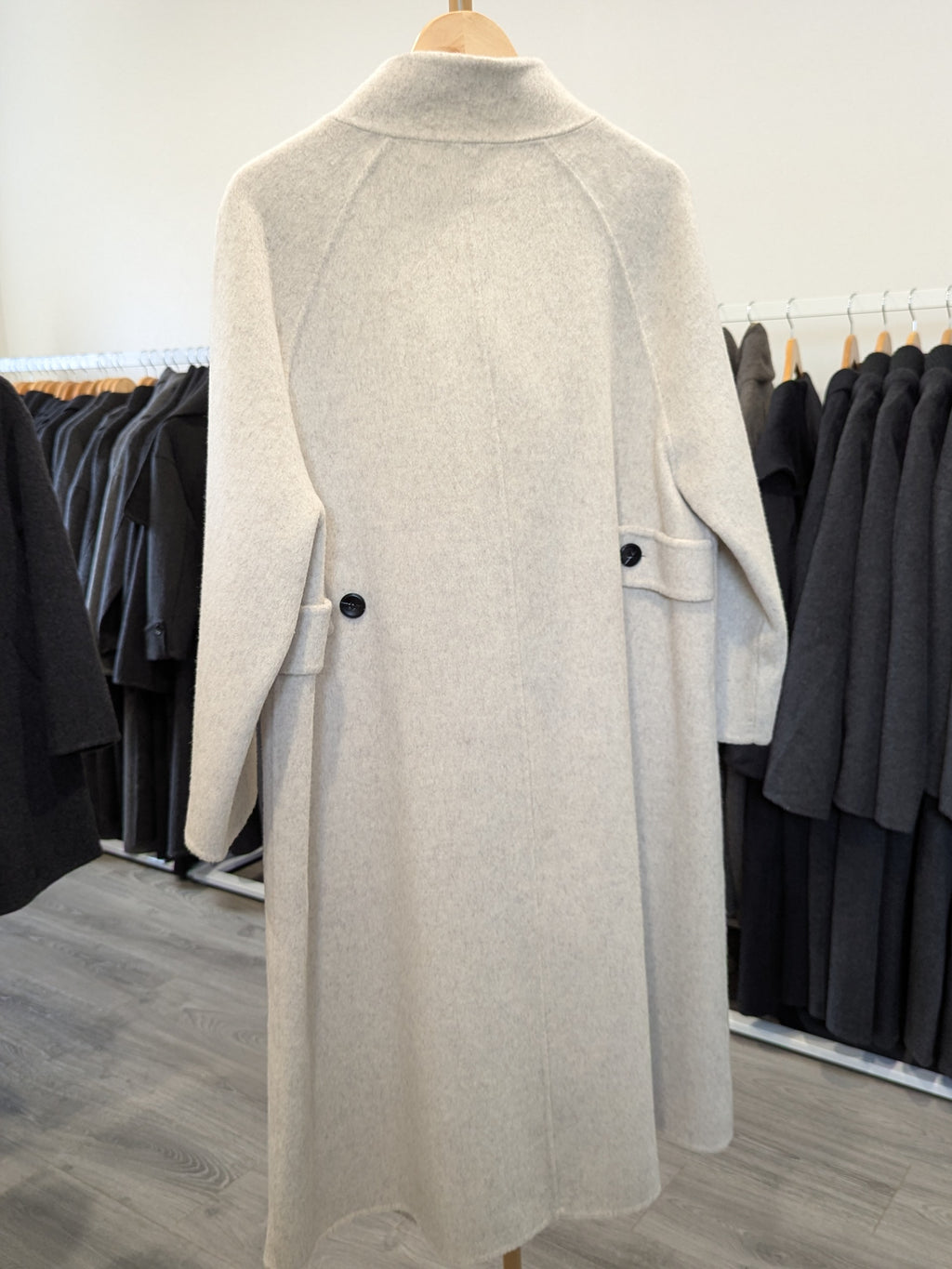 106 70% Wool Coat Oat S 6-8 M 10-12