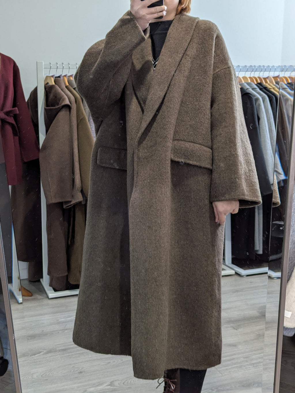 249 70% Wool Coat M 12-16 Brown