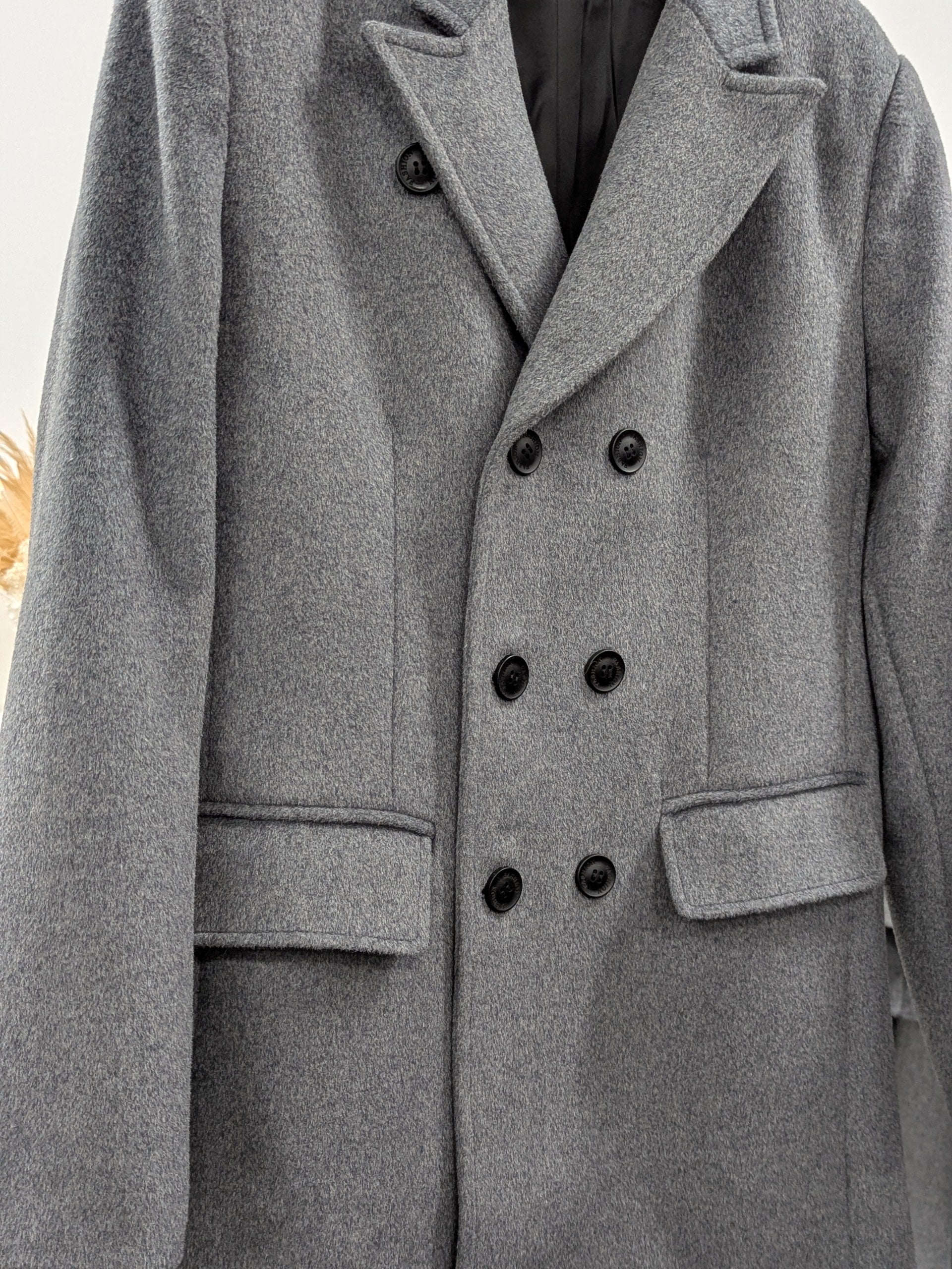 018 Men's 51% Wool Coats Black Grey Tan