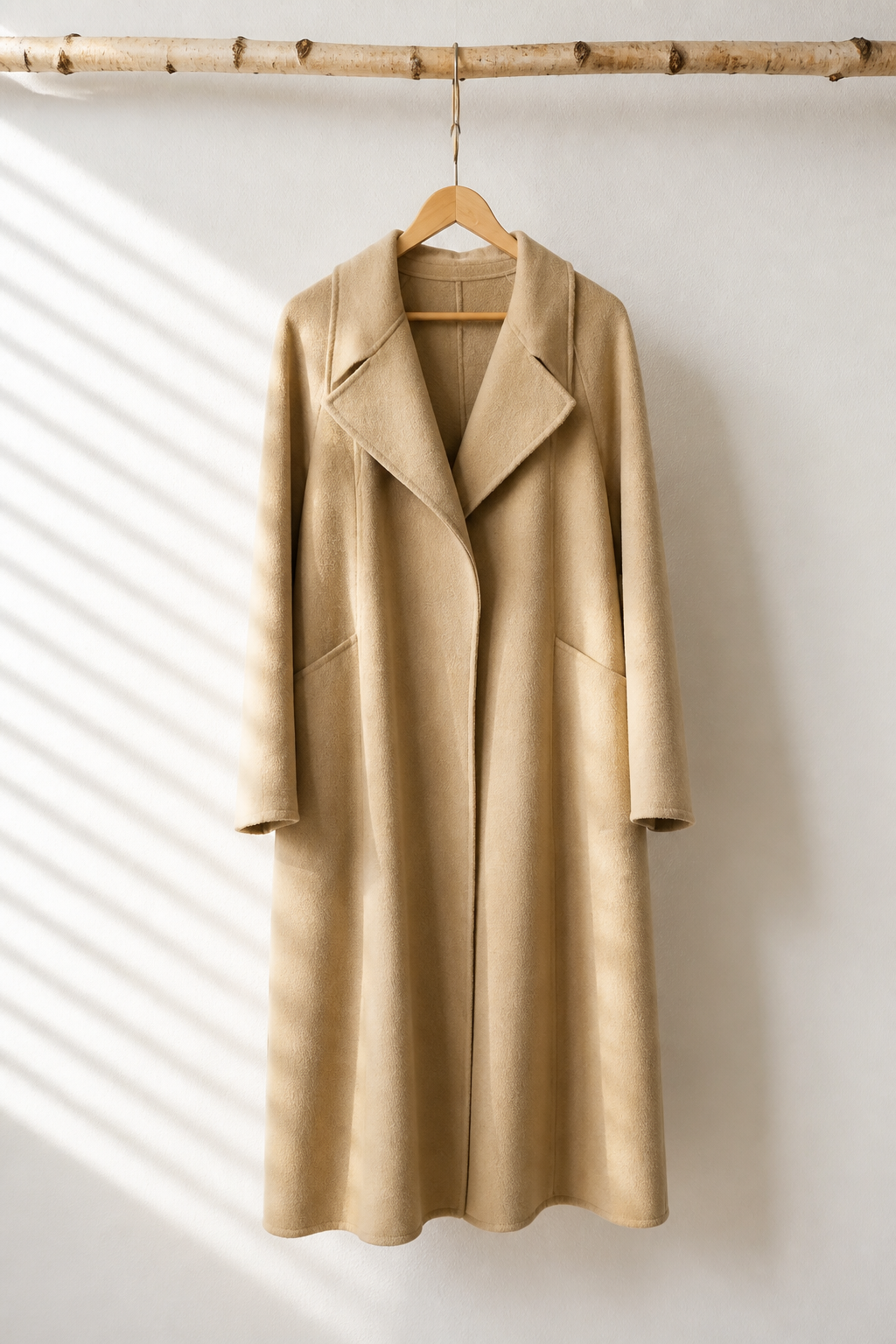 022 100% Wool Coat Light Camel S M