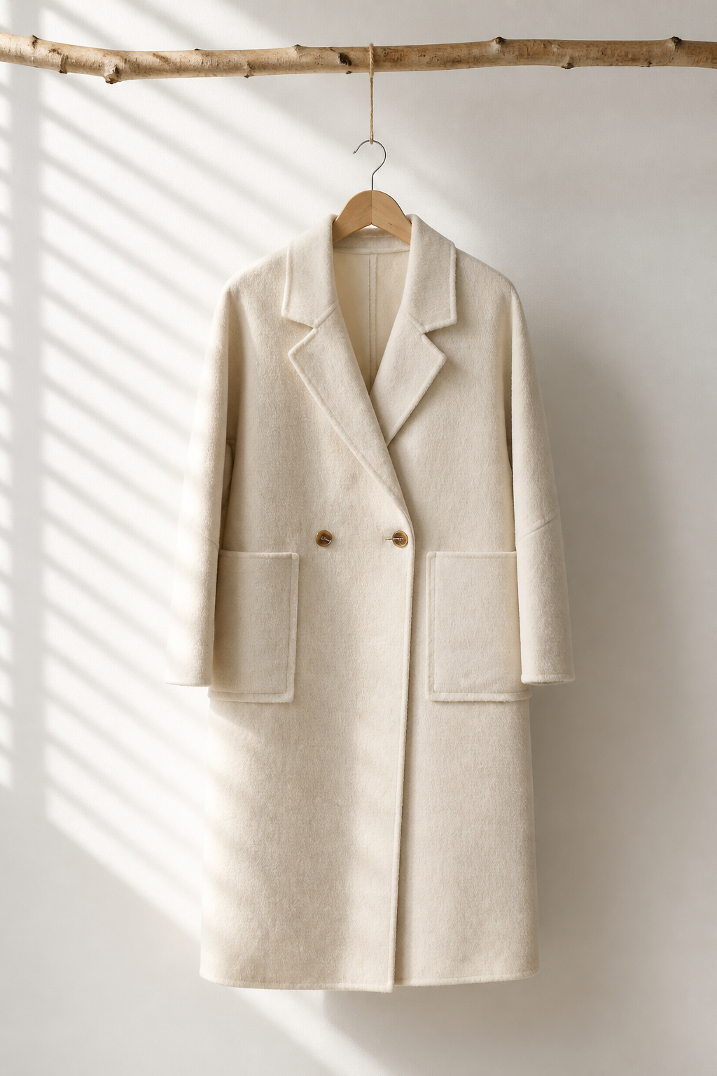 012 100% Wool Coat Cream