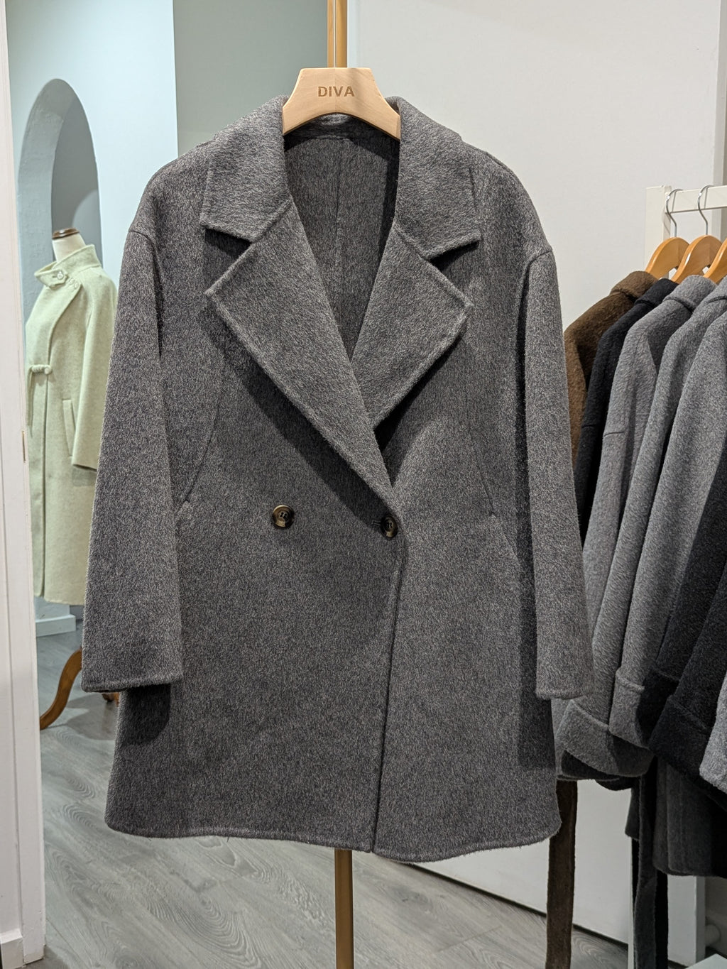 016 100% Wool Coat Grey