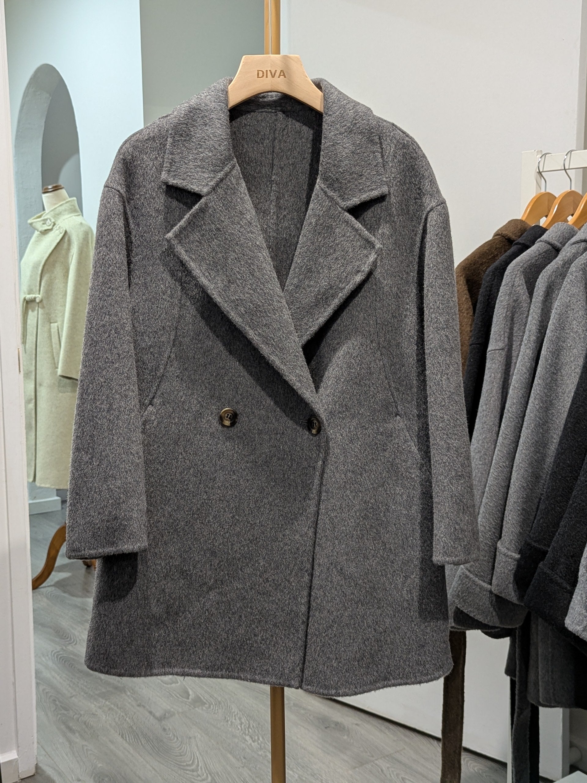 016 100% Wool Coat Grey