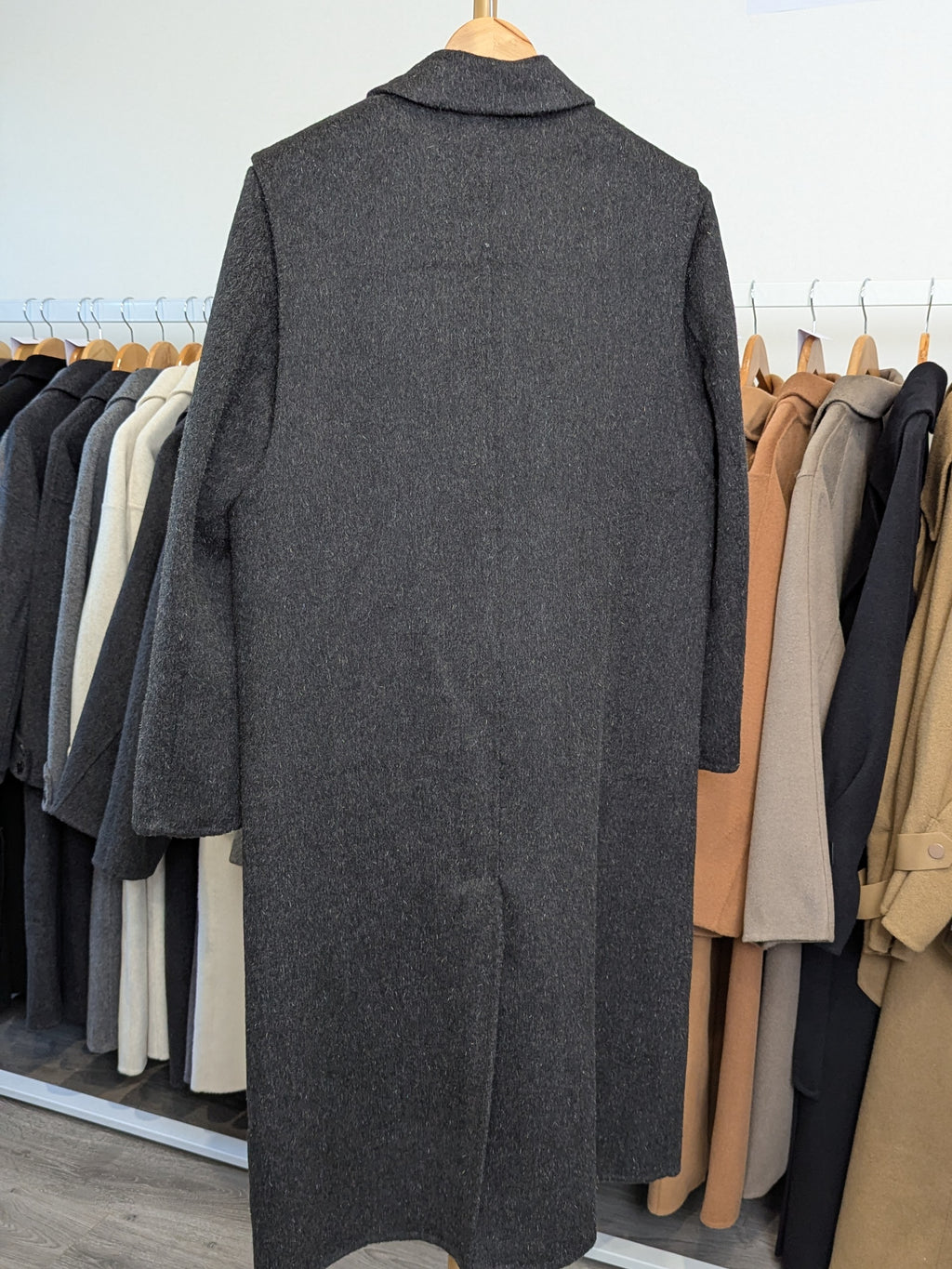 171 100% Wool Coat 2 in 1 Charcoal