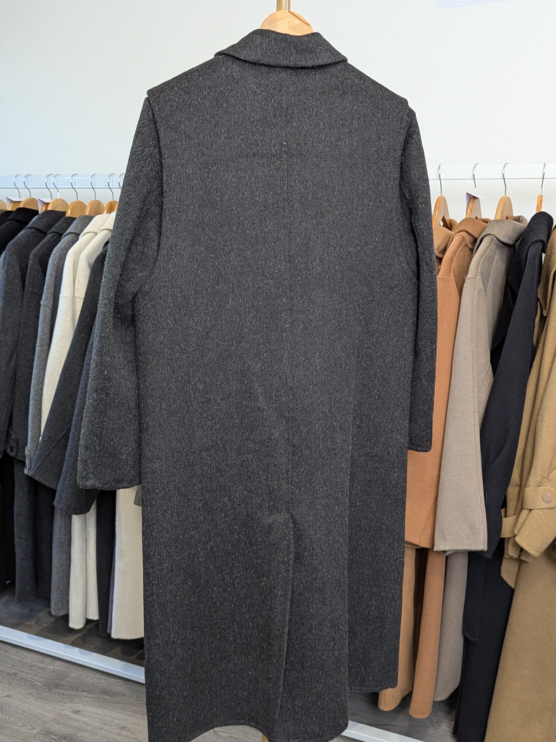 171 100% Wool Coat 2 in 1 Charcoal