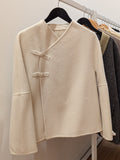 076 70% Wool Coat Cream S 10-12